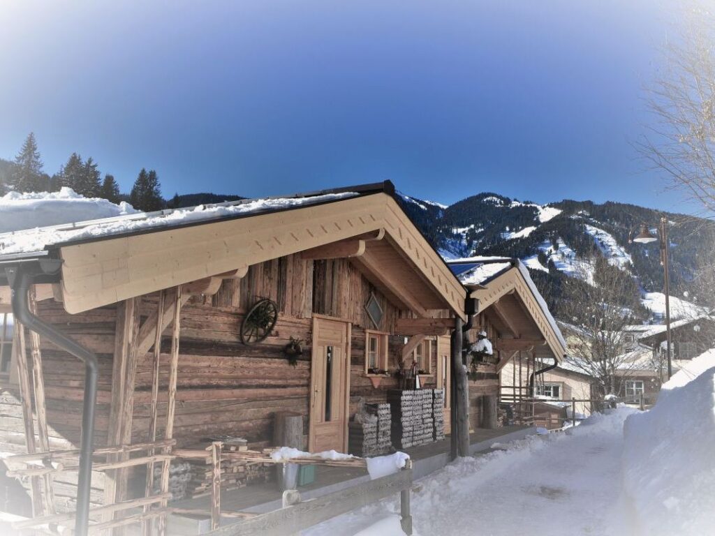 Vooraanzicht van Almchalet Dorfblick