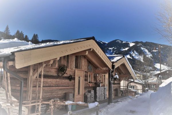 Vooraanzicht van Almchalet Dorfblick