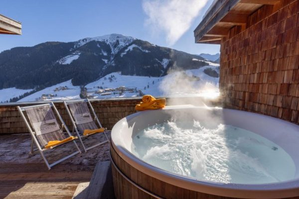 jacuzzi bij Chalet Bachgut 1 hinterglemm