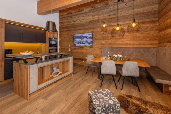 Keuken van Chalet Bachgut 1 hinterglemm