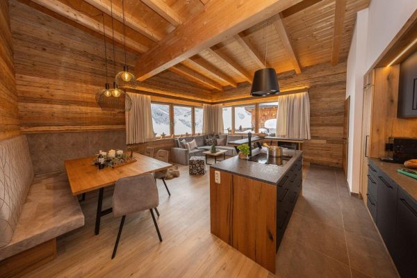 Woonkamer van Chalet Bachgut 1 hinterglemm