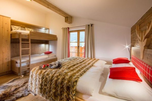 Slaapkamer van chalet jagdhaus