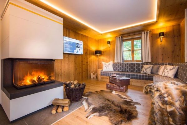 Woonkamer van chalet jagdhaus