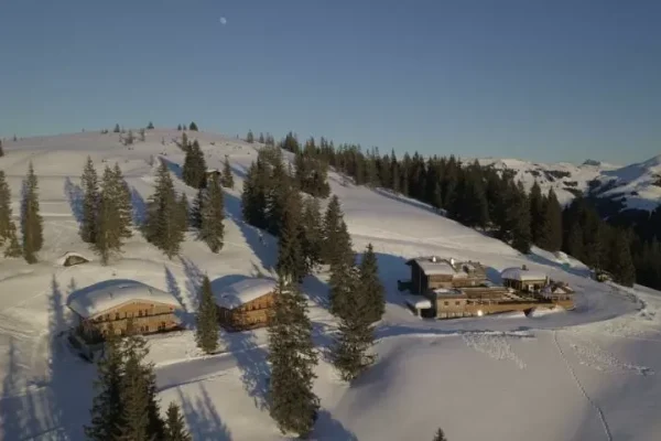 Bovenaanzicht van chalet brechhorn