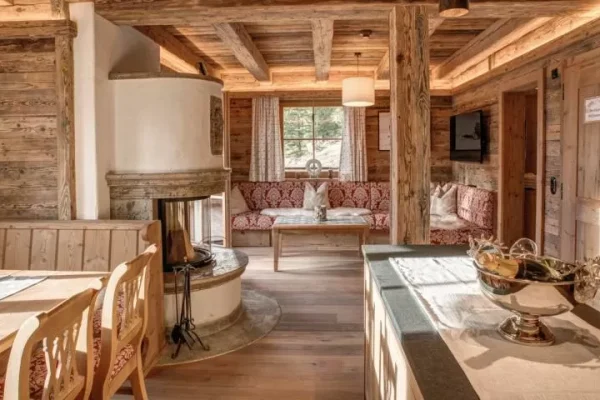 Woonkamer van chalet brechhorn