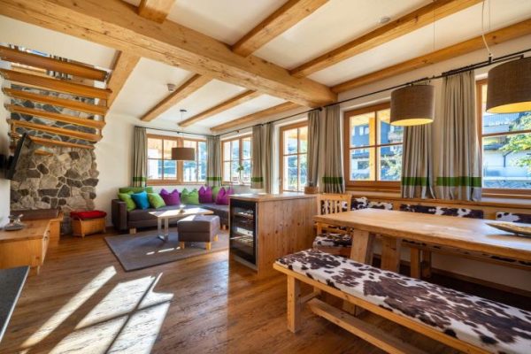Woonkamer bij Chalet Rustika I