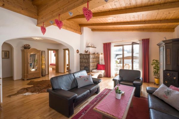 woonkamer bij Chalet Skida