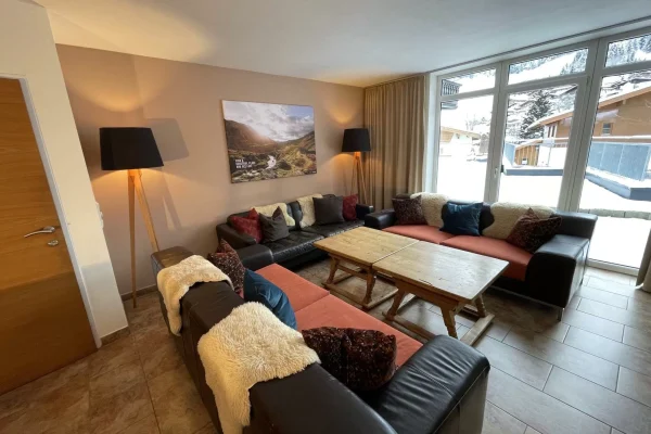 Woonkamer van Chalets Augustine